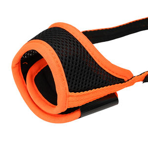 HanYang OEM 사용자 정의 나무 껍질 없음 공기 메쉬 조정 가능한 개 총구 통기성 부드러운 안티 물기 짖는 씹는 애완 동물 총구 대형 개 - Product Image 4