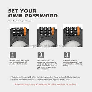 Étui de protection pour <span class=keywords><strong>AirTag</strong></span>, nouveau pour <span class=keywords><strong>Apple</strong></span> <span class=keywords><strong>AirTag</strong></span>, avec verrouillage par mot de passe, pour <span class=keywords><strong>valise</strong></span>, sac à dos - Product Image 3
