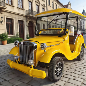 Voiture électrique classique vintage, véhicule de tourisme de style rétro pour sites touristiques - Product Image 1