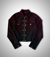 Blouson Bomber Gothique Avant-Gardiste en Similicuir avec Empiècements Effet Peau de Serpent, Ornements Métalliques Croisés, Détails Strass et Ourlet Élastique Personnalisé