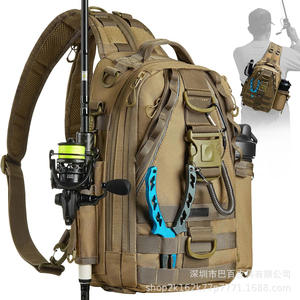 Large-Capacity <b>Fishing</b> <b>Rod</b> Bag Multi-Functional Nylon Tactical Backpack with Crossbody Strap Storage <b>Fishing</b> Gear - Product Image 1