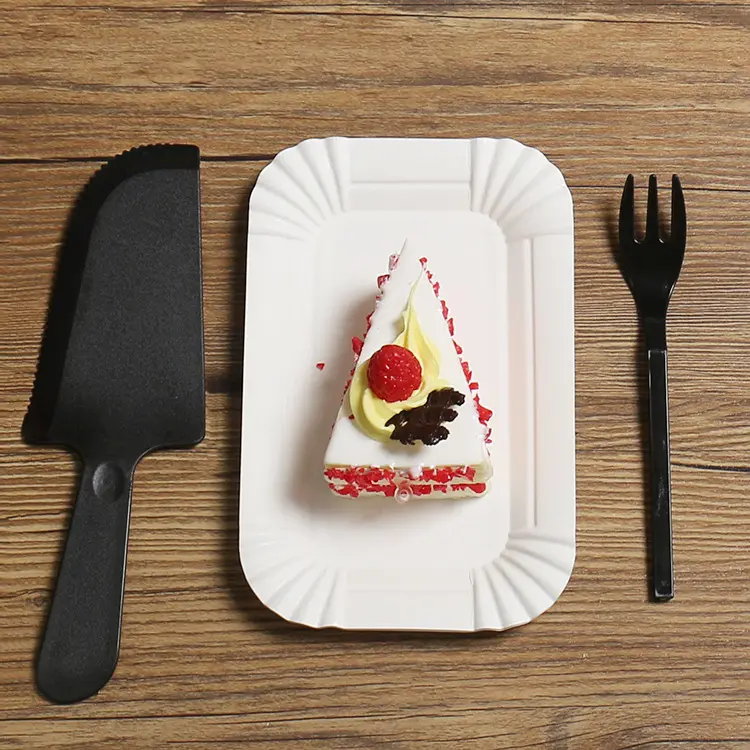パーティー用品用フォークナイフと紙皿スプーン最も人気のある製品使い捨てケーキプラスチック食器誕生日ツール