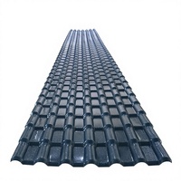 Tuiles de toit en PVC ASA Design modernes de style espagnol avec forme de bambou pour hôtels, entrepôts et parcs - Toiture durable et imperméable