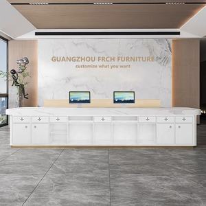 Custom Stone Fashion Front Office Hotel Beauty Salon Recepción Mostrador Muebles Diseño - Product Image 4