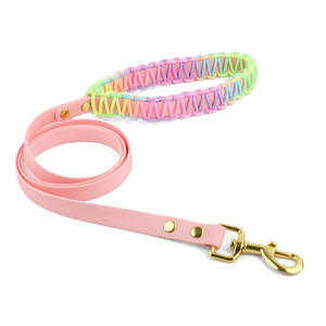 Conjunto de <span class=keywords><strong>Collar</strong></span> y Correa para Perro Impermeable, <span class=keywords><strong>Collar</strong></span> y Correa de Silicona Rosa para Perro, <span class=keywords><strong>Collar</strong></span> de PVC Rosa de Alta Calidad para Cachorros - Product Image 4