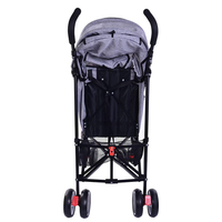 Poussette de voyage compacte et légère pour bébés et tout-petits, avec cadre en acier inoxydable, parapluie, couleur noire