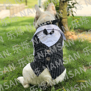 Traje de Boda para Perro NAMSAN, Chaleco a Rayas, Diseño Clásico y Elegante para Perros, Ropa Textil para Mascotas para Todas las Estaciones - Product Image 2