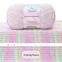 Nouveau fil à tricoter en coton mélangé à 4 brins OE à extrémité ouverte, anti-boulochage, teinture dégradée, pour le tricot à la main, le crochet, les fleurs, les poupées, l'utilisation pour bébé