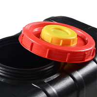 Baignoire noire 80L seau de séchage épais de qualité alimentaire réservoir d'eau domestique à énergie solaire accessoires extérieurs
