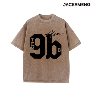 T-shirt rétro streetwear rose délavé oversize « 9b TEM » – Collection Signature – Vente en gros depuis l'entrepôt local aux États-Unis – Tee-shirt hip-hop à manches courtes - Product Image 2