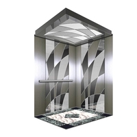 Ascensore per passeggeri dal Design moderno 450-1600kg di trazione senza cambio AC vvf controllo ISO certificato PVC pavimento sollevatore commerciale