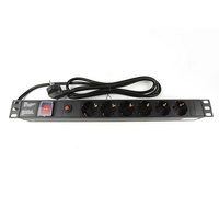 Prise de courant 1u pdu en alliage d'aluminium, connecteur standard allemand, 8 bits pour insertion d'ingénierie de armoire, livraison gratuite