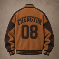 Veste de baseball surdimensionnée personnalisée, nom et numéros d'équipe personnalisés