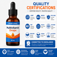 Gouttes aux antioxydants végétaux pour une peau éclatante et un soutien immunitaire – Gouttes multivitaminées de qualité professionnelle