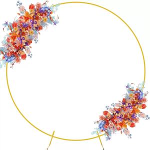 Arco Rotondo in Metallo per Palloncini da Esterno, Kit per Sfondo Floreale, Decorazione per Feste di Compleanno ed <span class=keywords><strong>Eventi</strong></span> Nuziali - Product Image 2