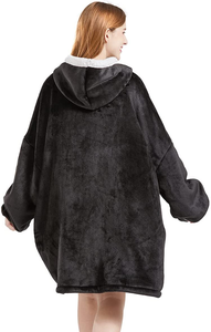 Hot Sell New Customizable Microfiber Sherpa <strong>Blanket</strong> <strong>Oversized</strong> Pocket Plush Warm Sweatshirt Wearable <strong>Hoodie</strong> <strong>Blanket</strong> with Zipper - Product Image 4
