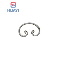 Accesorios en forma de flor de hierro para puerta, escalera, valla, montaje fácil de soldar, servicio de modelado 3D disponible