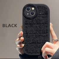 Housse de téléphone portable personnalisée en silicone souple Weview de luxe avec tissu au dos pour iphone 14 15 pro Ultra