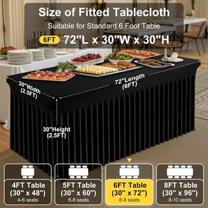 Activités du détaillant Party City Supplies Jupes de table de mariage à volants rouges Plinthe de table d'usine - Product Image 3