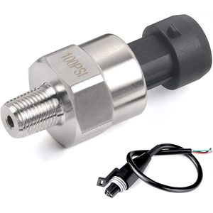 Capteur de pression Otuyauto 100Psi, filetage NPT 1/8-27, acier inoxydable, pour huile, carburant, air, eau - Product Image 1