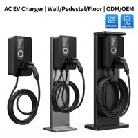 Neue OCPP 4G LTE Dual-Socket Wandmontierte AC Wallbox 22KW mit Fernbedienung für Institutionelle Beschaffung und Autobahn-Servicebereiche