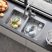Panier de vidange multifonctionnel pour évier de cuisine en acier inoxydable 304, passoire et grille d'évier pour cuisine