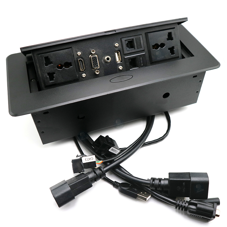Jiaxin Electrical Supplies Pop Up Desktop Socket Smart Plug Extension Adapters For Conference Table