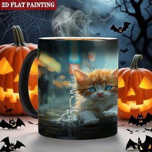 Quick Color Shift Heat Mug 11oz Frosted Black <b>Ceramic</b> Heat Sensitive Custom Print <b>Cup</b> - Product Image 6