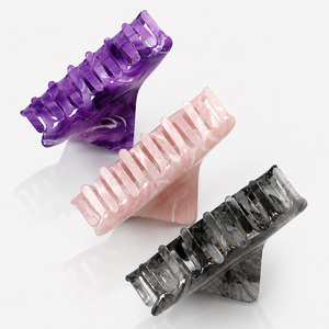 Custom Logo Premium Acrylic Hair <b>Clip</b> Strong <b>Spring</b> <b>Clip</b> Beautiful Texture Various Colors Durable for Christmas Gift - Product Image 1