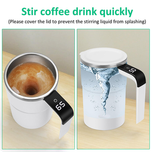 Taza de Viaje con Mezclador Automático para Café con Proteínas, Carcasa de Plástico, Alimentación por Batería Eléctrica, Pantalla de Temperatura para Estilos de Vida en Movimiento - Product Image 5