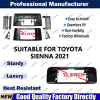 Hitzebeständiger Auto-Audio-Rahmen für TOYOTA SIENNA 2021 Auto-Monitor-Bildschirm-Panel-Rahmen Auto-Rahmenblende Android-Autoradio-Rahmen