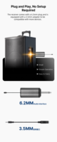 Microphone sans fil portable en alliage d'aluminium avec connecteur Type C, lumières LED, récepteur de charge monocanal pour karaoké à domicile