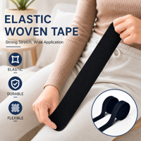 Ruban extensible noir jais personnalisé avec logo, certifié Oeko-Tex, pour emballage cadeau en tissage uni, conforme à la réglementation REACH, finition soignée, directement de l'usine
