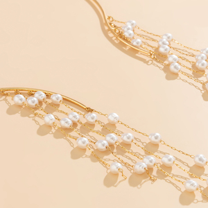 Collier ras du cou tendance avec perles, étoiles et chaîne à pampilles pour femme, accessoires de mode, bijoux sexy pour la poitrine, cadeaux - Product Image 5