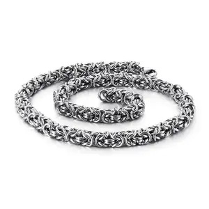 Fashion Ins Style 6/7/8mm 316L Stainless Steel Centipede Chain Link Necklace for Men Teen