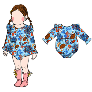 GS-21 FANCY MONKEY, Suéter Romper para Niña con Estampados Personalizados, 95% Algodón, Manga Larga, 230g, Diseño Otoñal con Botones a Presión - Product Image 2