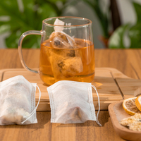 100 pièces/sac Sachets de thé biodégradables jetables de différentes tailles, filtres vides en polypropylène pour boissons avec ficelle