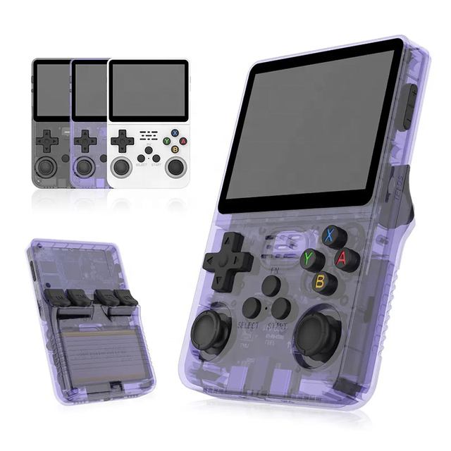 Best Handheld Gaming Consoles R36s Retro Handheld Video Game Vonsole Linux System 3.5 Inch Ips Screen Red Handheld Game Player