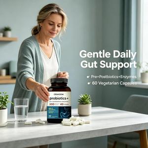 Cápsulas de Probióticos 4 en <span class=keywords><strong>1</strong></span>, 200 Mil Millones de UFC, 40 Cepas, Prebióticos, Postbióticos, Enzimas Digestivas, Salud Intestinal, Suplemento Vegetariano, OEM - Product Image 4