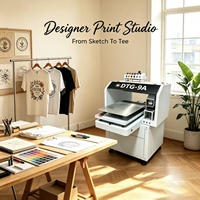 Imprimante DTG industrielle pour la production en série en usine, machine à impression directe sur vêtement haute capacité pour les commandes textiles