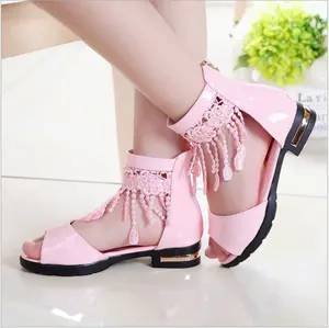 A-8 Korean leisure style child shoes last kids summer low-heeled roman princess soft bottom shoes