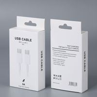 Boîtes d'emballage personnalisées neutres pour accessoires de téléphonie mobile, en carton, portables, pour câbles de charge C-C et lignes de données