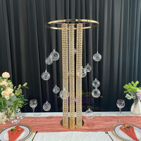 Support de table en métal doré pour centre de table de mariage