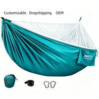 Hamac de voyage portable en nylon moderne de haute qualité avec logo personnalisé pour l'extérieur et le jardin