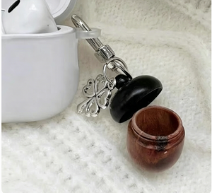 Twist Open Acorn Pill Box Keyring, Pinecone Sachet <strong>Container</strong> Bag Pendant - Product Image 2