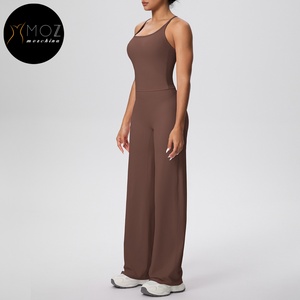 Ensemble d'entraînement grande taille pour femme, débardeur dos nageur uni très extensible, long, pour yoga, pilates, course à pied, gym, avec personnalisation devant et à la taille - Product Image 3