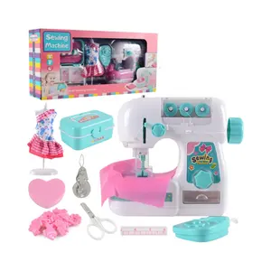 Mini Educational Toys DIY Creative Gifts Electric Mini Sewing Machine with model suit Kids Children Gift Pretend Play Games