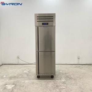 Congélateur vertical double en acier inoxydable, durable, à température unique, commercial, 2 portes, à refroidissement par air, équipement de réfrigération avec vitrine - Product Image 2
