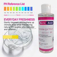 Gel Moussant Nettoyant Intime à l'Acide Borique Yoni avec Ingrédients Naturels et pH Équilibré