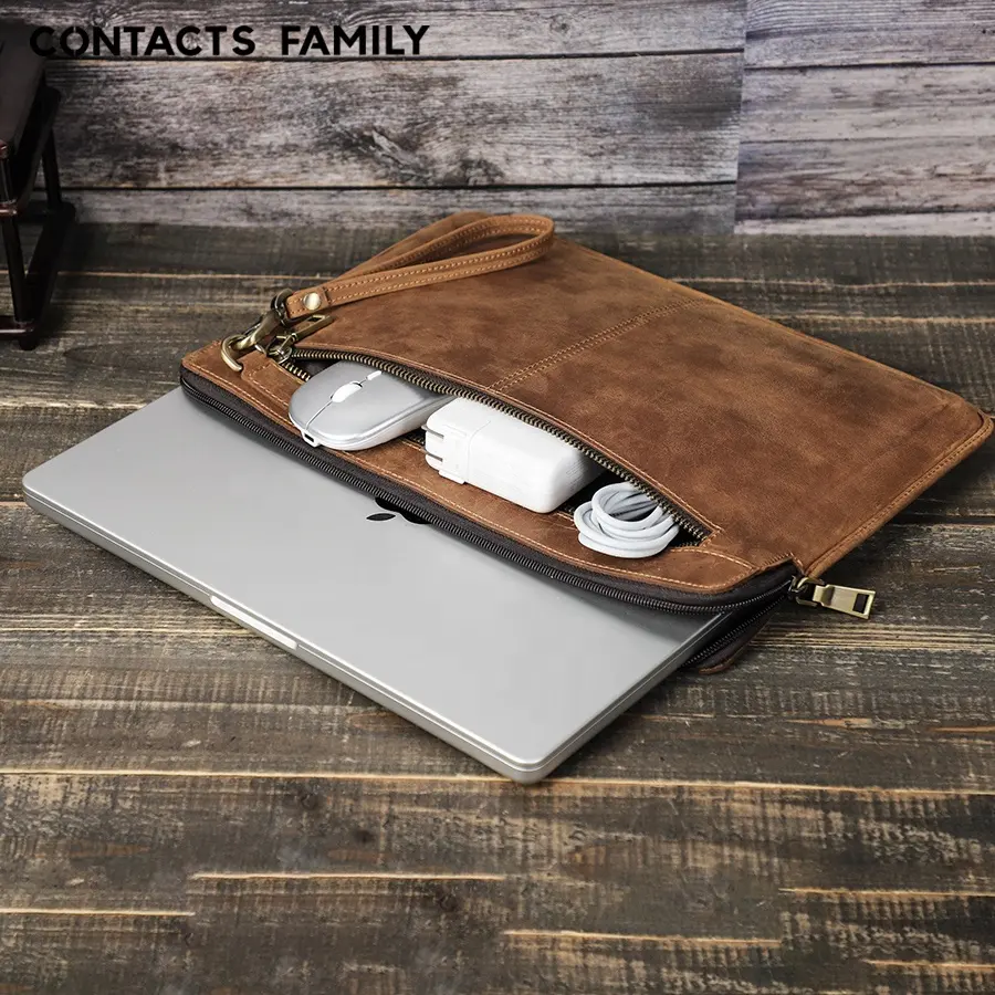 Genuine Leather Laptop Case Sleeve For Macbook Pro 14 A2442 2021 Macbook Air 13 A2337 A2179 A2338 2020 M1 Chip Pro 13